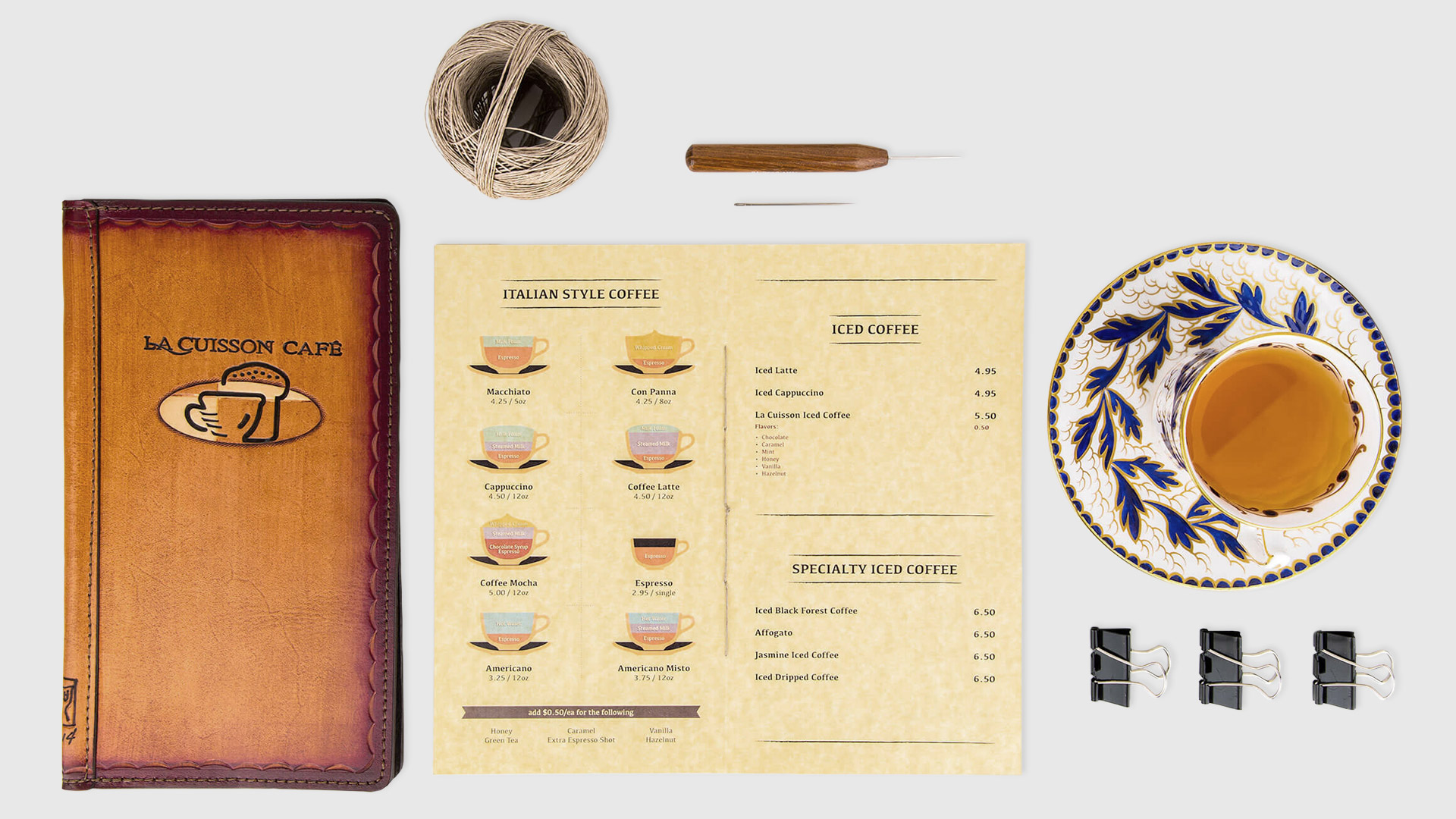 Hand Stitched Menu